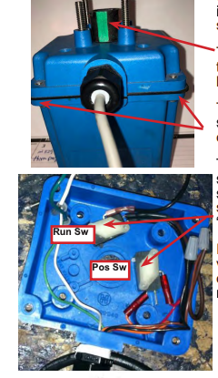 A blue box with wires and wires

Description automatically generated